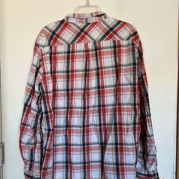 Skully XXL Mems button down plaid western/equestrian, shirt roll tab sleeves - Picture 2 of 8